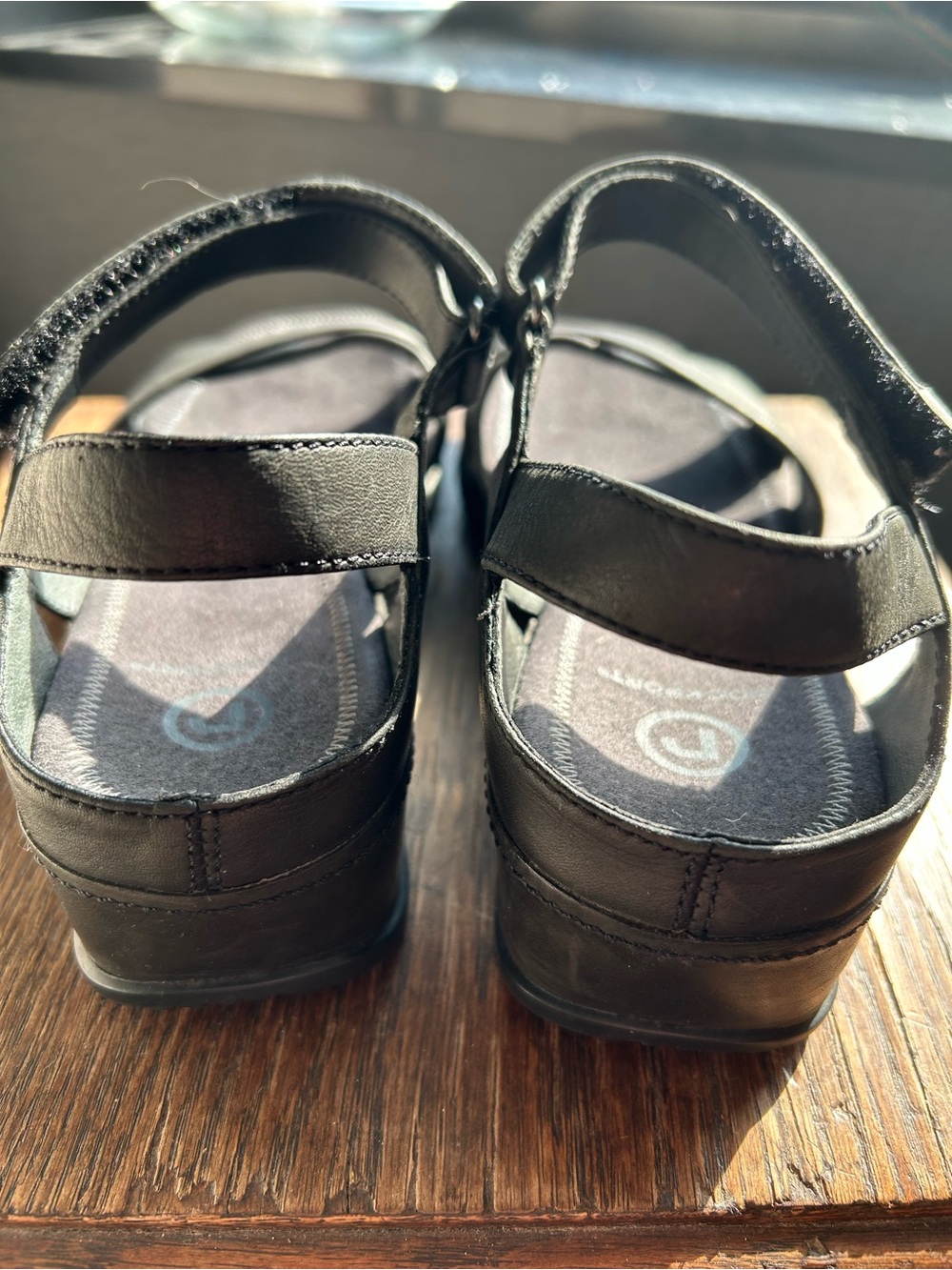 Rockport black leather sandals size 8 - Picture 2 of 9
